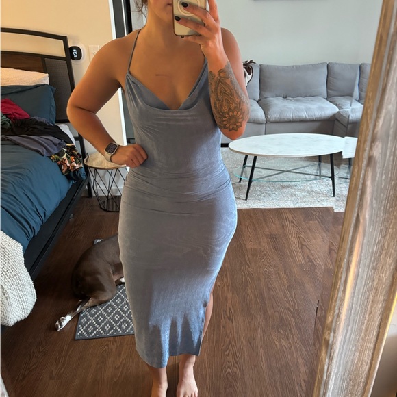 Hello Molly Dresses & Skirts - Hello Molly Slate Blue Midi Dress